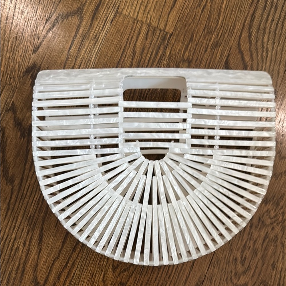 Elegant White lucite Handbag